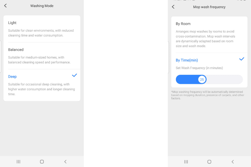 Die Einstellung bezüglich der Wischmoppreinigung werden in der Roborock S7 MaxV App getroffen